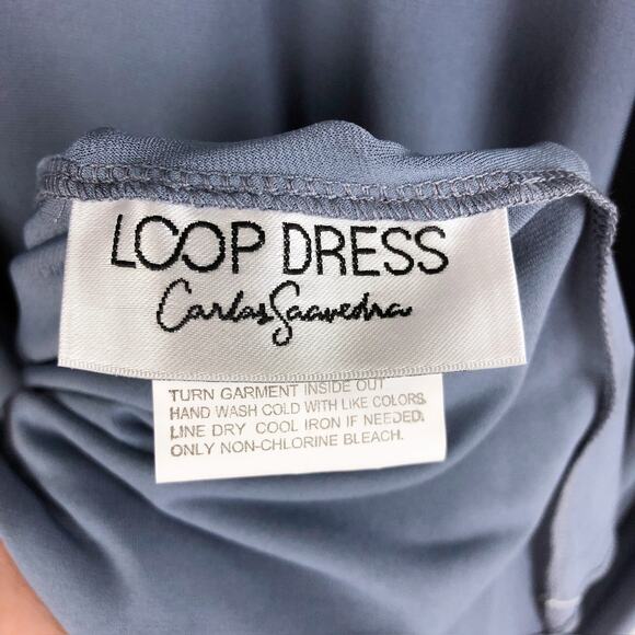 Loop Dress Carlos Saavedra LJ-Loop-Long Maxi Dress XL Blue Grey Silverstone - Picture 14 of 16